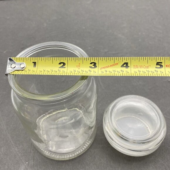 Vintage Round Apothecary Jar Storage Canister Lid 5.5" Tall Tight Seal - Picture 6 of 9